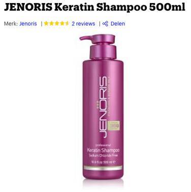 shampoo met keratine