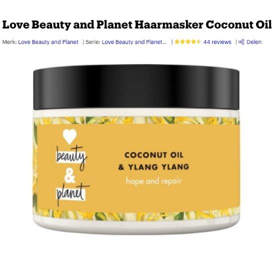 love beauty and planet haarmasker coconut oil