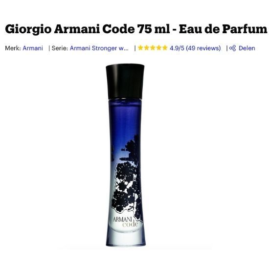 Armani code femme review