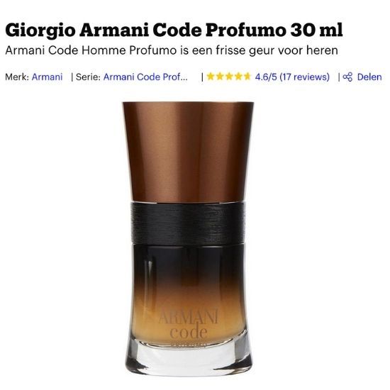 armani code profumo review