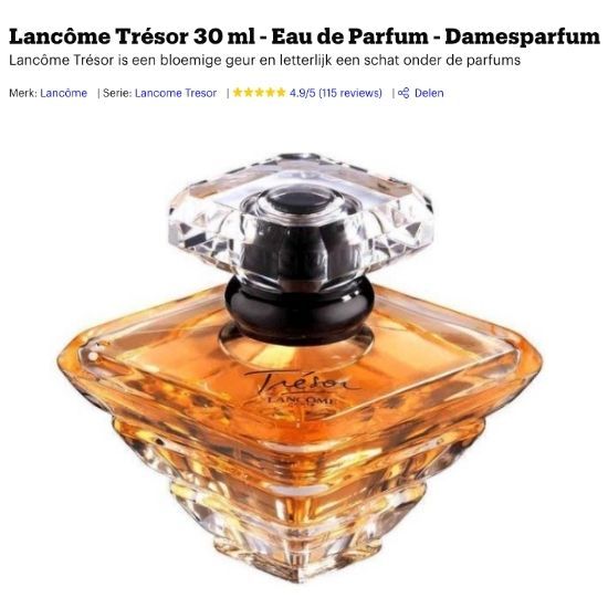 Lancome Tresor parfum review